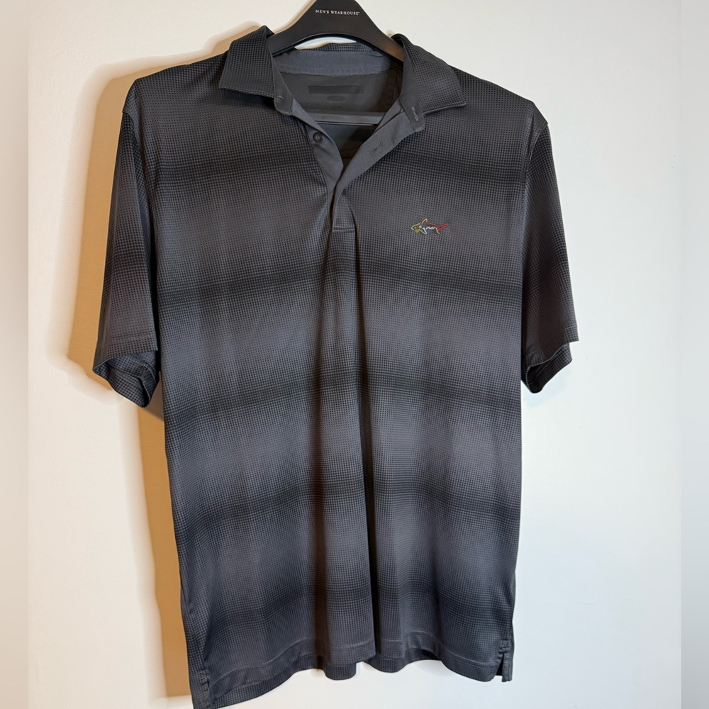 Greg Norman Collection Black and Gray Polo Shirt